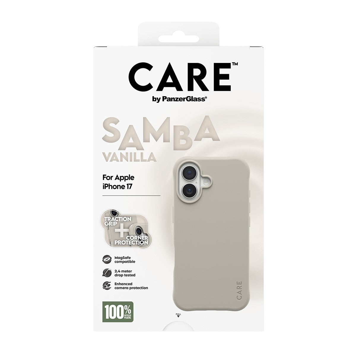 CARE by PanzerGlass® Fashionable Case Samba Vanilla m. MagSafe iPhone 17
